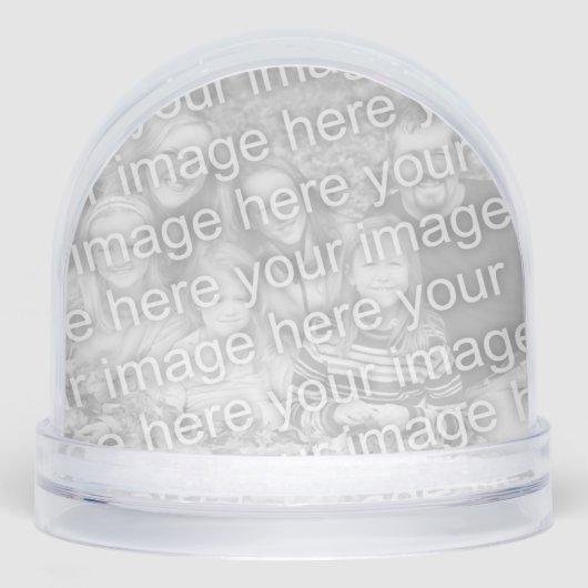 クリスマスの雪のグローブカスタムで写真と文字 (正面)