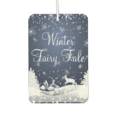 クリスマスの雪のファンタジー 森 カーエアーフレッシュナー (正面)