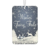 クリスマスの雪のファンタジー 森 カーエアーフレッシュナー (裏面)