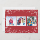 クリスマスの雪のフォトコラージュ ホリデー (裏面)