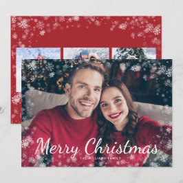 クリスマスの雪のフォトコラージュ ホリデー