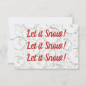 クリスマスの雪のフラットなメモカード ノートカード (正面)