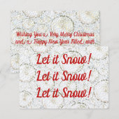 クリスマスの雪のフラットなメモカード ノートカード (正面/裏面)