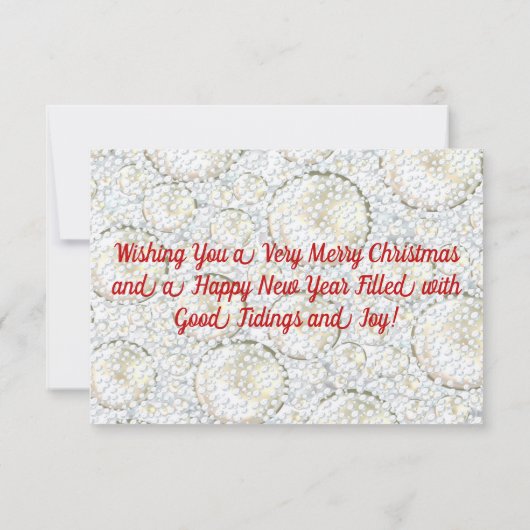 クリスマスの雪のフラットなメモカード ノートカード (裏面)