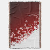 クリスマスの雪のブランケット スローブランケット (正面縦)