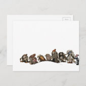 クリスマスの雪の中を行進 シーズンポストカード (正面/裏面)