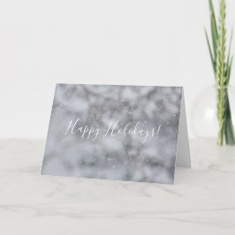 クリスマスの雪の冬の雪片のSnowyの挨拶 シーズンカード