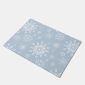 クリスマスの雪の模様 ドアマット (アングル)