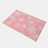 クリスマスの雪の模様 ドアマット (アングル)