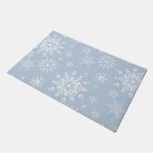 クリスマスの雪の模様 ドアマット (アングル)