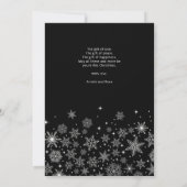 クリスマスの雪の結晶で幸せな休日 ファミリー (裏面)