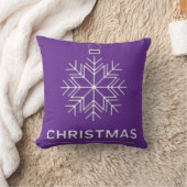 クリスマスの雪の結晶のオーナメント クッション (ブランケット)