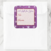 クリスマスの雪の結晶のステッカー行き来 スクエアシール (バッグ)