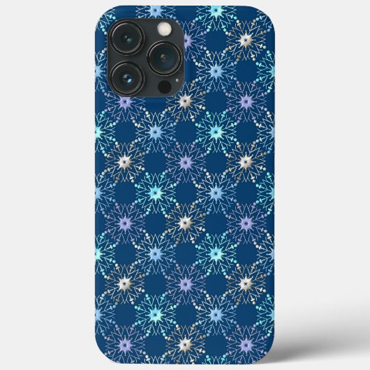クリスマスの雪の結晶のホリデーパターン Case-Mate iPhoneケース (裏面)