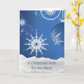 クリスマスの雪の結晶カード(姪用) カード (黄色い花)