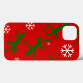 クリスマスの雪の結晶ゲッコ Case-Mate iPhoneケース (裏面 (横))