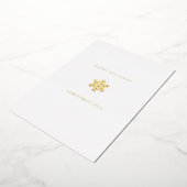 クリスマスの雪の結晶 | あなたの写真を追加 箔シーズンカード (回転した状態)