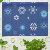 クリスマスの雪の結晶 キッチンタオル (折り畳み)
