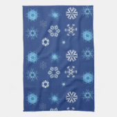 クリスマスの雪の結晶 キッチンタオル (縦)