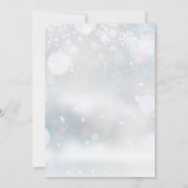 クリスマスの雪の結晶　コーポレートホリデーパーティー 招待状 (裏面)