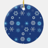 クリスマスの雪の結晶 セラミックオーナメント (裏面)