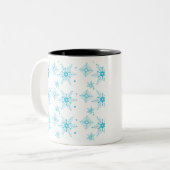 クリスマスの雪の結晶 ツートーンマグカップ (正面左)