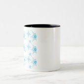 クリスマスの雪の結晶 ツートーンマグカップ (中央)