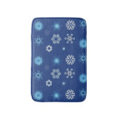 クリスマスの雪の結晶 バスマット (正面縦)
