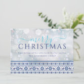 クリスマスの雪の結晶 ビジネス ロゴ シーズンカード (スタンド正面)