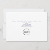 クリスマスの雪の結晶 ビジネス ロゴ シーズンカード (裏面)