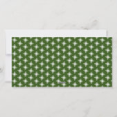 クリスマスの雪の結晶 赤ちゃん フォト シーズンカード (裏面)