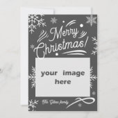 クリスマスの雪の降り輝く冬 シーズンカード (正面)