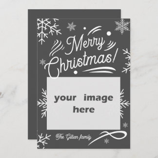 クリスマスの雪の降り輝く冬 シーズンカード