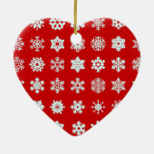 クリスマスの雪を通したStaching セラミックオーナメント (裏面)