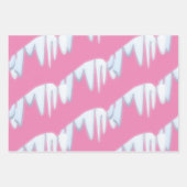 クリスマスの雪ドリフトパターン ラッピングペーパーシート (正面3)