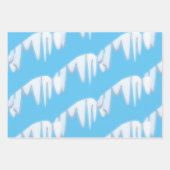 クリスマスの雪ドリフトパターン ラッピングペーパーシート (正面2)