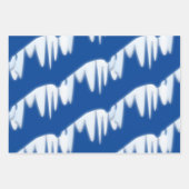 クリスマスの雪ドリフトパターン ラッピングペーパーシート (正面)