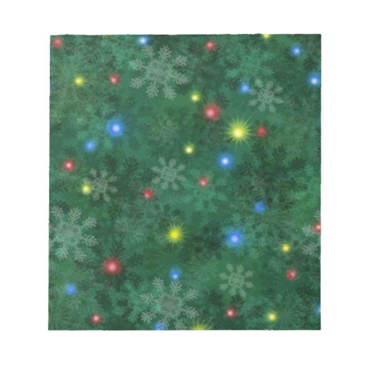クリスマスの雪ライト ノートパッド (正面)