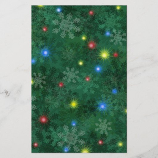 クリスマスの雪ライト 便箋 (正面)