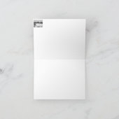 クリスマスの雪景色の森の冬の風景 シーズンカード (内部)