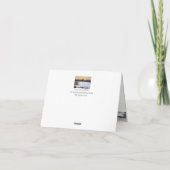 クリスマスの雪景色の森の冬の風景 シーズンカード (裏面)