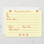 クリスマスの雪景色の犬の雪景色 招待状 (裏面)