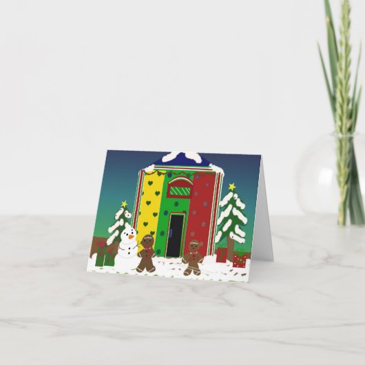 クリスマスの雪景色 シーズンカード (正面)