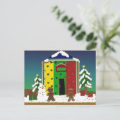 クリスマスの雪景色 シーズンポストカード (スタンド正面)