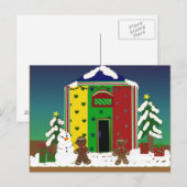 クリスマスの雪景色 シーズンポストカード (正面/裏面)