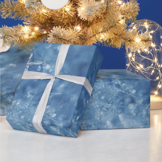 クリスマスの雪片と氷包み紙 ラッピングペーパー (クリスマス)