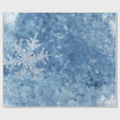 クリスマスの雪片と氷包み紙 ラッピングペーパー (フラット)