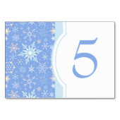 クリスマスの雪片のディナー・パーティのテーブル数 テーブルナンバー (正面)