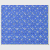 クリスマスの雪片の休日パターン ラッピングペーパー (フラット)