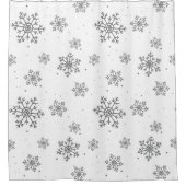 クリスマスの雪片パターン-クリスマスのギフト シャワーカーテン (正面)